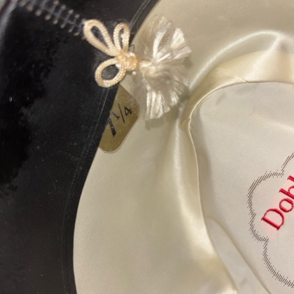 Vtg Dobbs Game Bird  Fedora Hat Feather Band Olive Green Size 7 1/4 - Picture 2 of 9